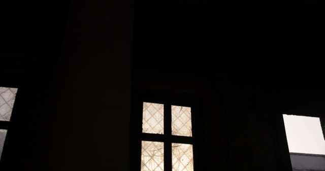 Light Through a Patterned Window in a Dark Room