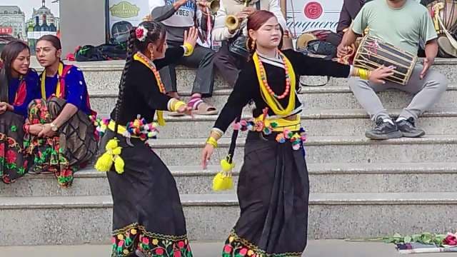 Traditional Nepalese Cultural Dance Performance with Live Folk Music